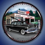 1957 Chevy Mobilgas Clock